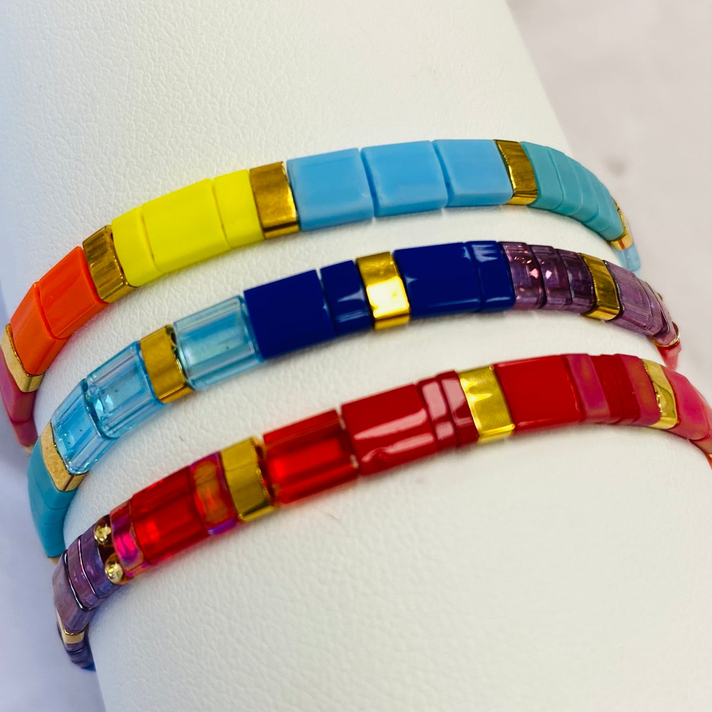 Aurora Crafted Style-Tila Bracelet Rainbow 2-BRACELETS-Aurora Crafted Jewellery-