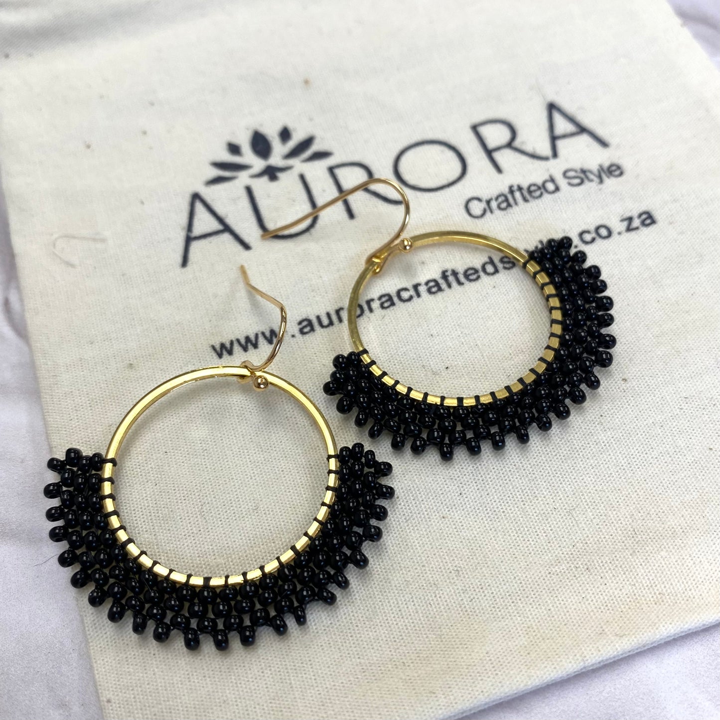 Aurora Crafted Style-Go-to Gal in Black (Gold)-Earrings-Aurora Crafted Jewellery-