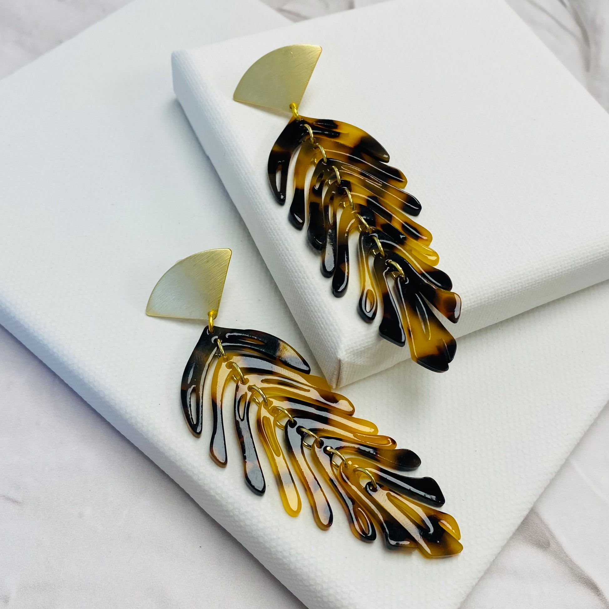 Aurora Crafted Style-Delicious Mud Fronds-Earrings-Aurora Crafted Jewellery-