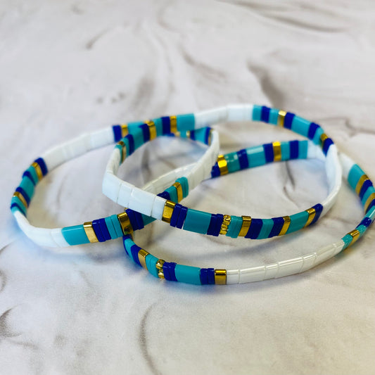 Aurora Crafted Style-Tila Bracelet Mykonos Blues-BRACELETS-Aurora Crafted Jewellery-