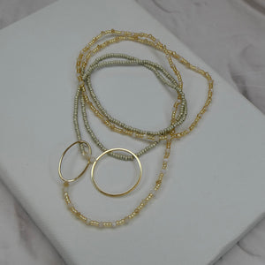 Aurora Crafted Style-Fob Necklace Nude (Gold)-NECKLACES-Aurora Crafted Style-