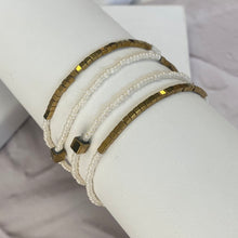 Load image into Gallery viewer, Disco Bracelet Set in Gold and Pearl
