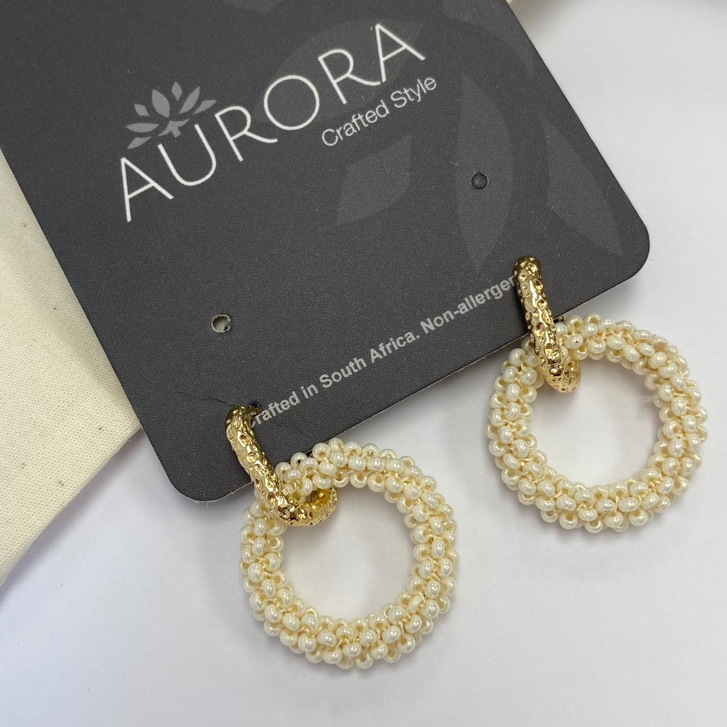 Aurora Crafted Style-Princess Drop in Pearl (Gold)-Earrings-Aurora Crafted Jewellery-