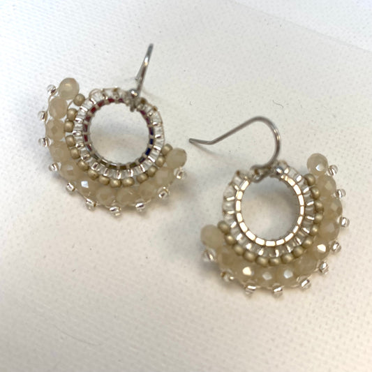 Aurora Crafted Style-Mini Mosaic Drop Chenin (Silver)-Earrings-Aurora Crafted Jewellery-