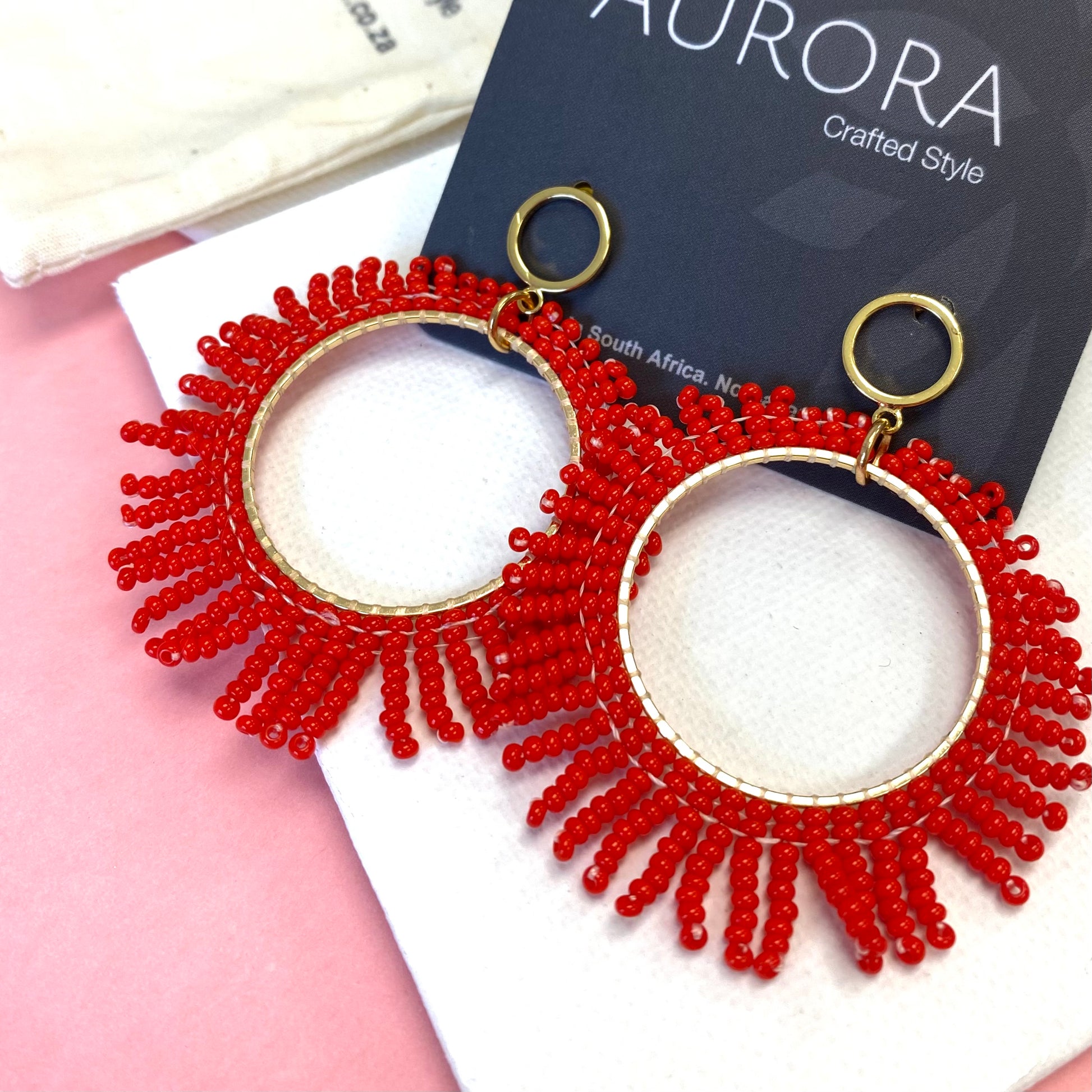Aurora Crafted Style-Cherry Red Firework-Earrings-Aurora Crafted Jewellery-