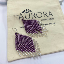 Load image into Gallery viewer, Aurora Crafted Style-Mini Tassels Lilac (Silver)-Earrings-Aurora Crafted Jewellery-
