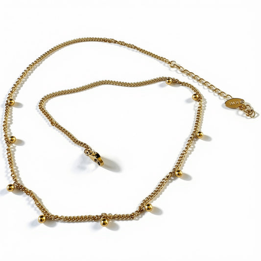 Aurora Crafted Style-Waterproof Bauble Necklace (Gold)-NECKLACES-Aurora Crafted Style-