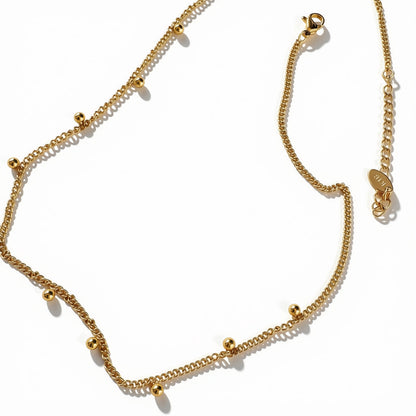 Aurora Crafted Style-Waterproof Bauble Necklace (Gold)-NECKLACES-Aurora Crafted Style-