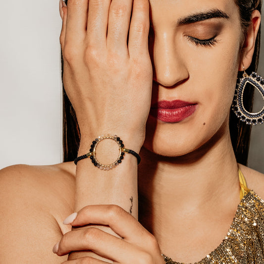 Aurora Crafted Style-Black Ombre Aurora Wristlet-BRACELETS-Aurora Crafted Jewellery-