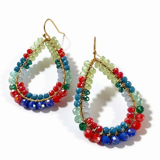 Aurora Crafted Style-Double Burst in Summer Burst (Gold)-Earrings-Aurora Crafted Jewellery-