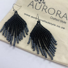 Load image into Gallery viewer, Mini Tassels Black &amp; Gunmetal Grey (Silver)
