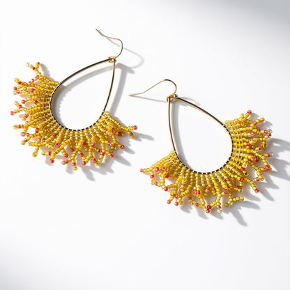 Aurora Crafted Style-Coral Cove in Buttercup (Gold)-Earrings-Aurora Crafted Jewellery-