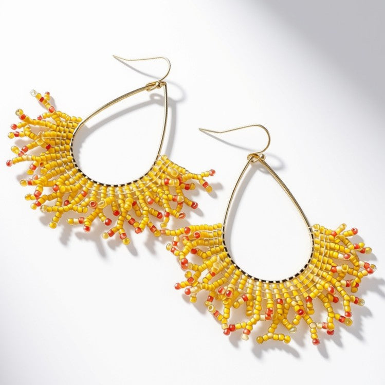 Aurora Crafted Style-Coral Cove in Buttercup (Gold)-Earrings-Aurora Crafted Jewellery-