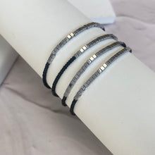 Load image into Gallery viewer, Disco Bracelet Set in Silver and Black
