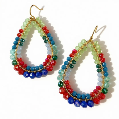 Aurora Crafted Style-Double Burst in Summer Burst (Gold)-Earrings-Aurora Crafted Jewellery-