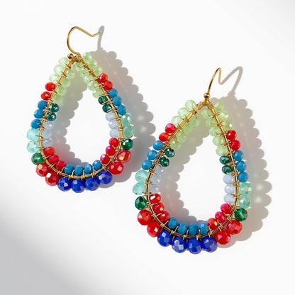 Aurora Crafted Style-Double Burst in Summer Burst (Gold)-Earrings-Aurora Crafted Jewellery-