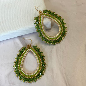 Aurora Crafted Style-Full Frida in Lime Green (Gold)-Earrings-Aurora Crafted Jewellery-