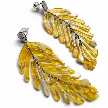 Aurora Crafted Style-Delicious Sunshine (Siver)-Earrings-Aurora Crafted Jewellery-