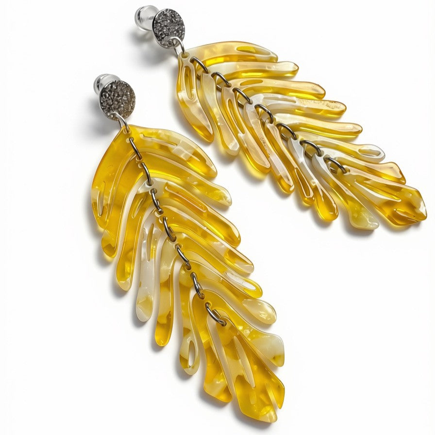 Aurora Crafted Style-Delicious Sunshine (Siver)-Earrings-Aurora Crafted Jewellery-