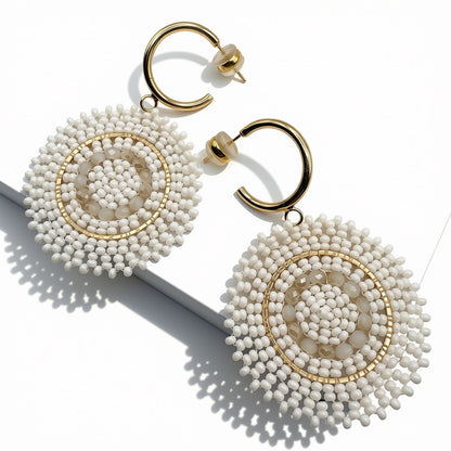 Aurora Crafted Style-Full Moon Reloaded in Angel White (gold)-Earrings-Aurora Crafted Jewellery-