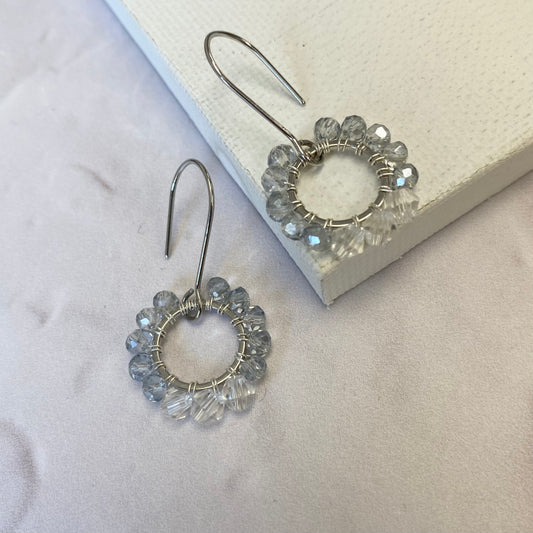 Aurora Crafted Style-Pretty Pop in Cinderella Slipper (Silver)-Earrings-Aurora Crafted Jewellery-