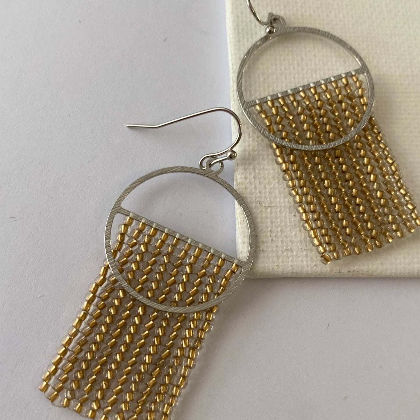 Aurora Crafted Style-Dusky Gold Split Orb (Silver)-Earrings-Aurora Crafted Jewellery-
