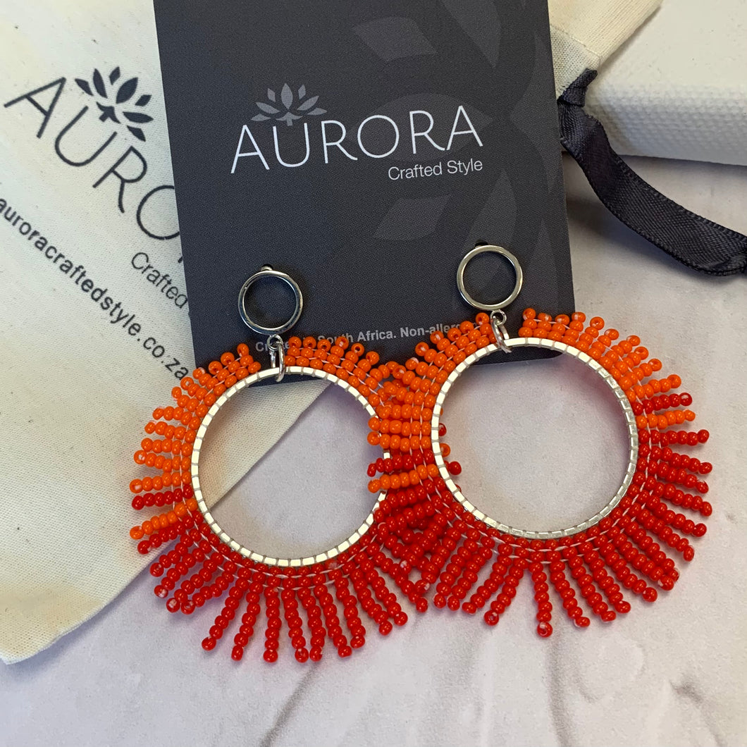 Aurora Crafted Style-Fire Burst Firework (Silver)-Earrings-Aurora Crafted Jewellery-