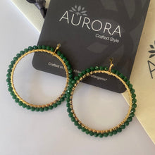 Load image into Gallery viewer, Aurora Crafted Style-XL Brilliant Basics in Emerald (Gold)-Earrings-Aurora Crafted Jewellery-
