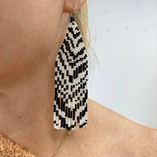 Load image into Gallery viewer, Aurora Crafted Style-Darling Zebra Tassels-Earrings-Aurora Crafted Jewellery-
