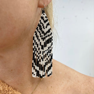 Aurora Crafted Style-Darling Zebra Tassels-Earrings-Aurora Crafted Jewellery-