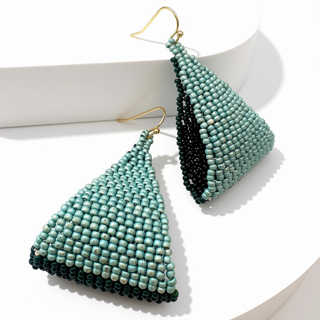 Aurora Crafted Style-Fun Flip in Tell Tale Teal (Gold)-Earrings-Aurora Crafted Jewellery-