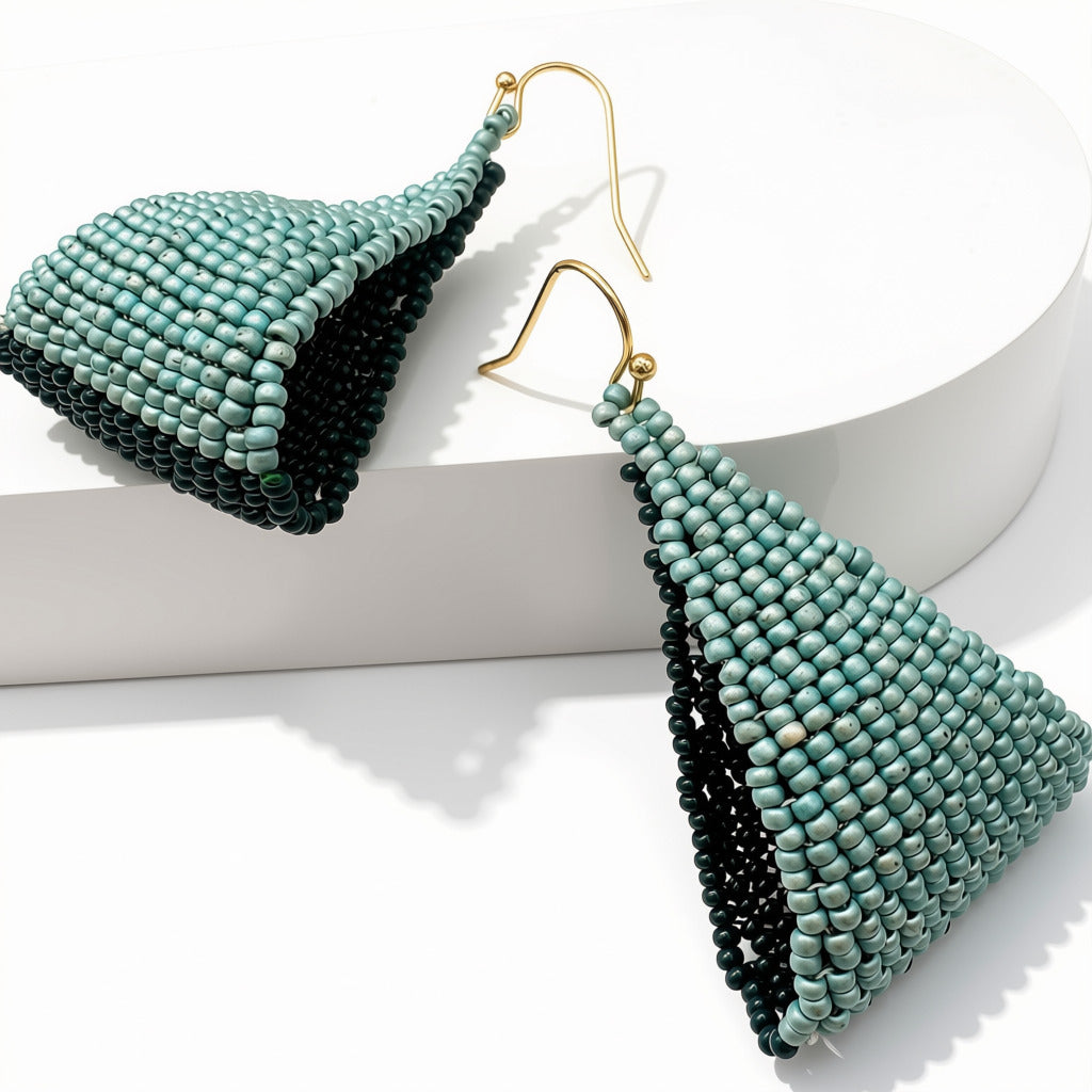 Aurora Crafted Style-Fun Flip in Tell Tale Teal (Gold)-Earrings-Aurora Crafted Jewellery-