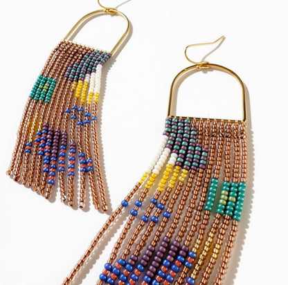 Aurora Crafted Style-Kalahari Sunset Horseshoe (Gold)-Earrings-Aurora Crafted Jewellery-