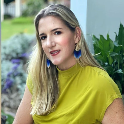 Aurora Crafted Style-Festival Flair in Flamboyant Blue (Gold)-Earrings-Aurora Crafted Jewellery-
