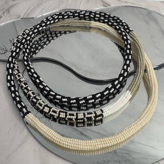 Aurora Crafted Style-Infinity Necklace Monochrome-NECKLACES-Aurora Crafted Jewellery-