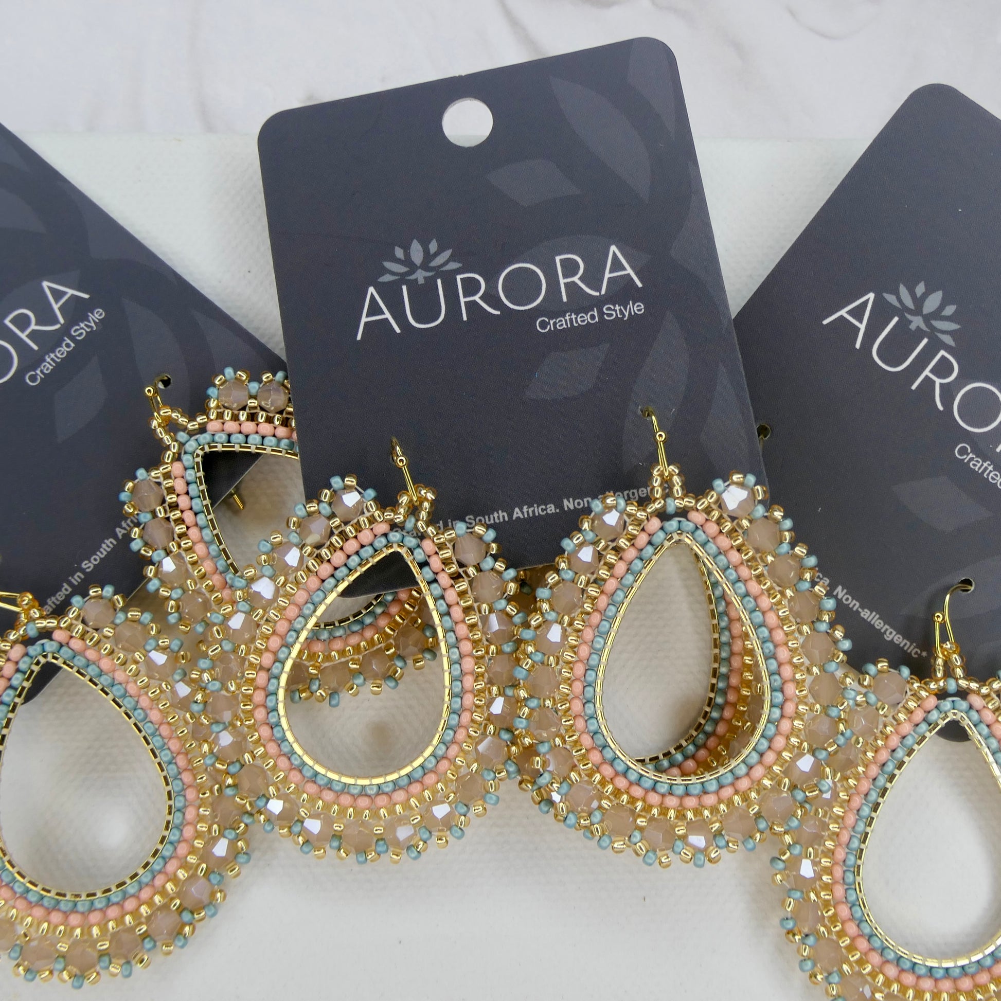 Aurora Crafted Style-Full Frida in Blush (Gold)-Earrings-Aurora Crafted Jewellery-