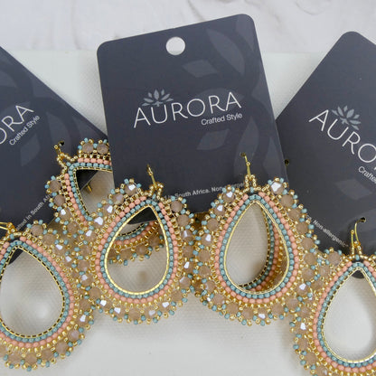 Aurora Crafted Style-Full Frida in Blush (Gold)-Earrings-Aurora Crafted Jewellery-