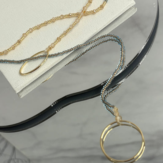 Aurora Crafted Style-Aurora Fob Necklace Nearly Nude (Gold)-NECKLACES-Aurora Crafted Style-