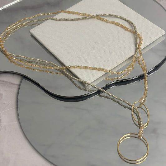 Aurora Crafted Style-Fob Necklace Nude (Gold)-NECKLACES-Aurora Crafted Style-