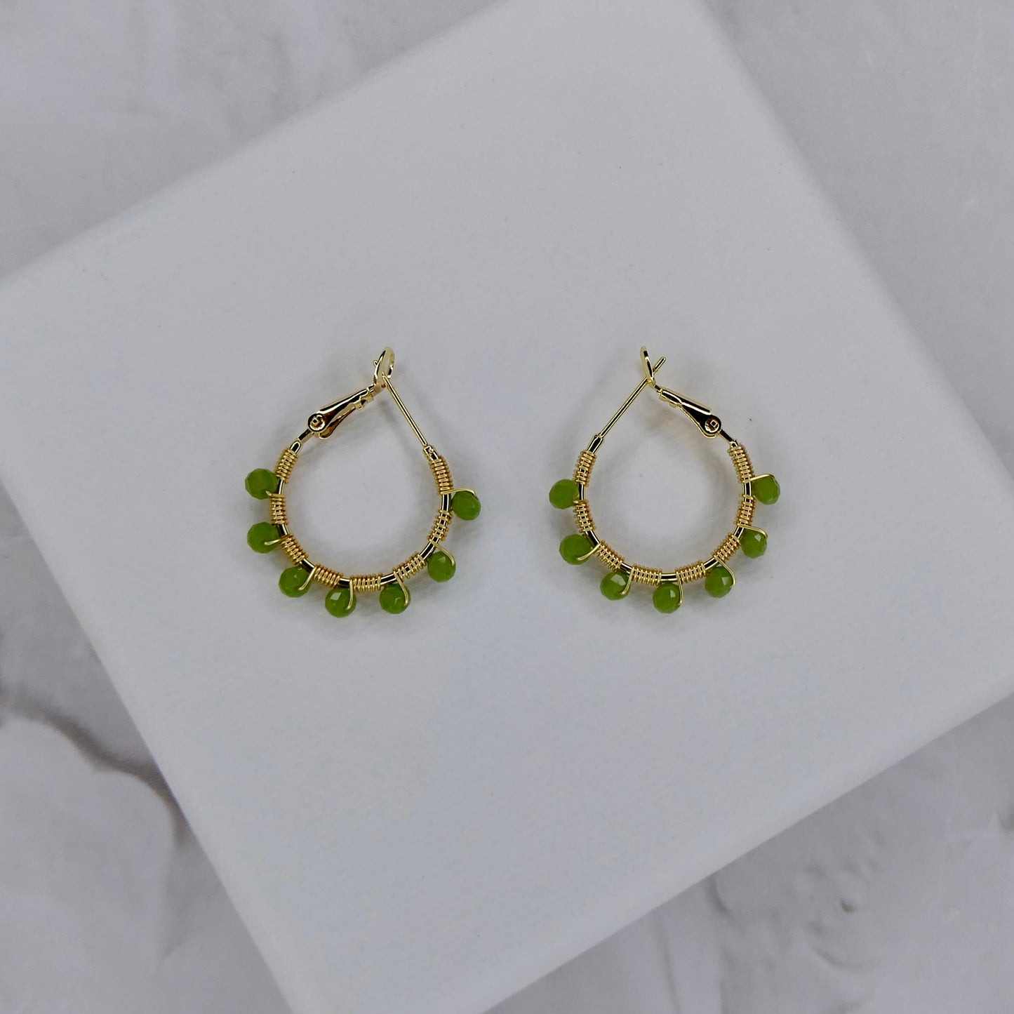 Aurora Crafted Style-Retro Hoop in Tarragon (Gold)-Earrings-Aurora Crafted Jewellery-