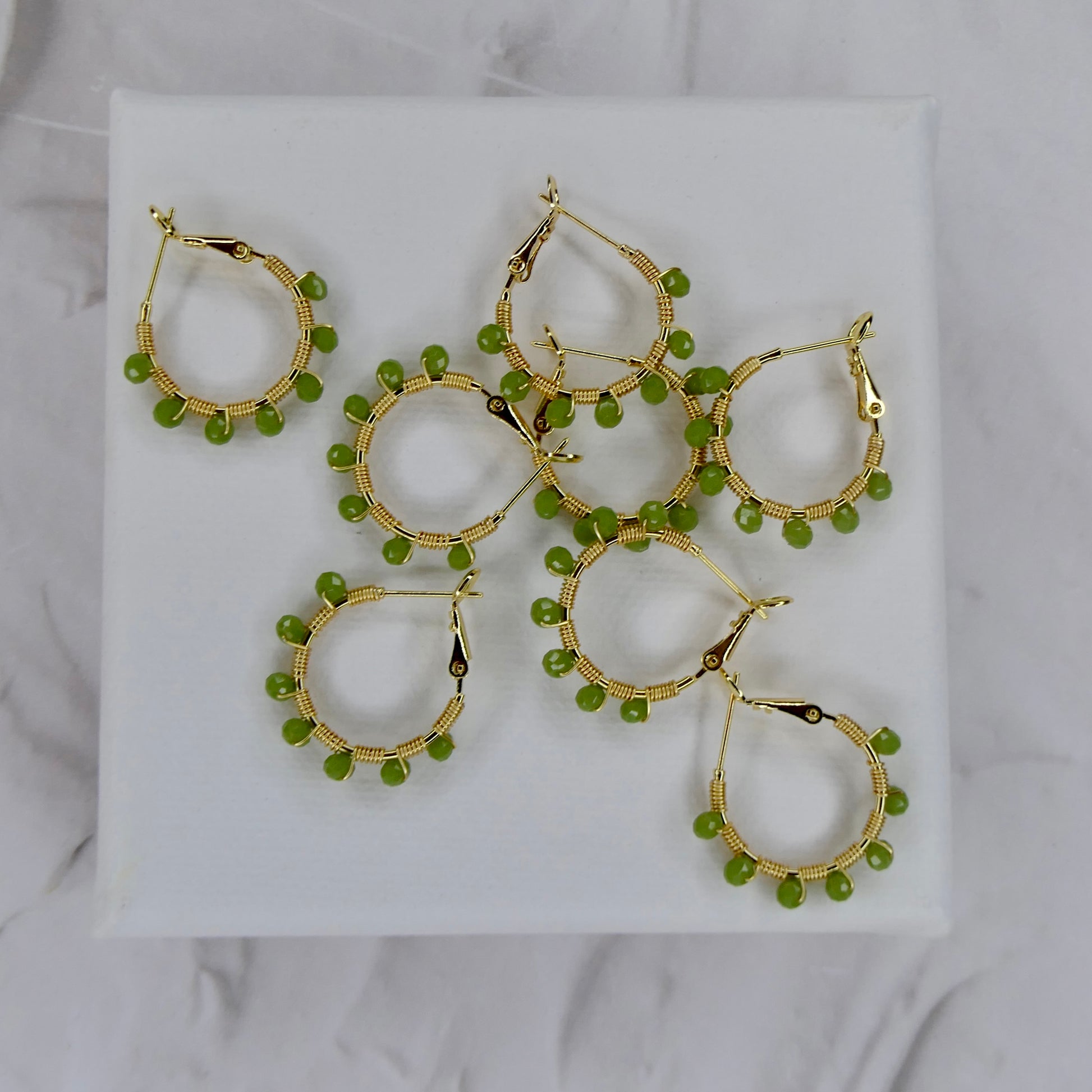 Aurora Crafted Style-Retro Hoop in Tarragon (Gold)-Earrings-Aurora Crafted Jewellery-