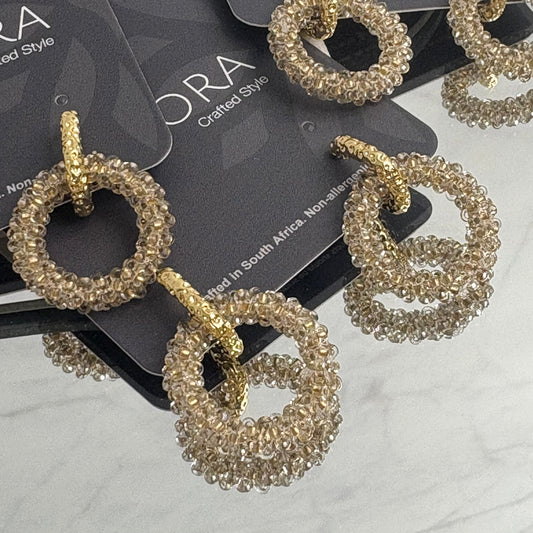 Aurora Crafted Style-Princess Drop in Demure Gold (Gold)-Earrings-Aurora Crafted Jewellery-