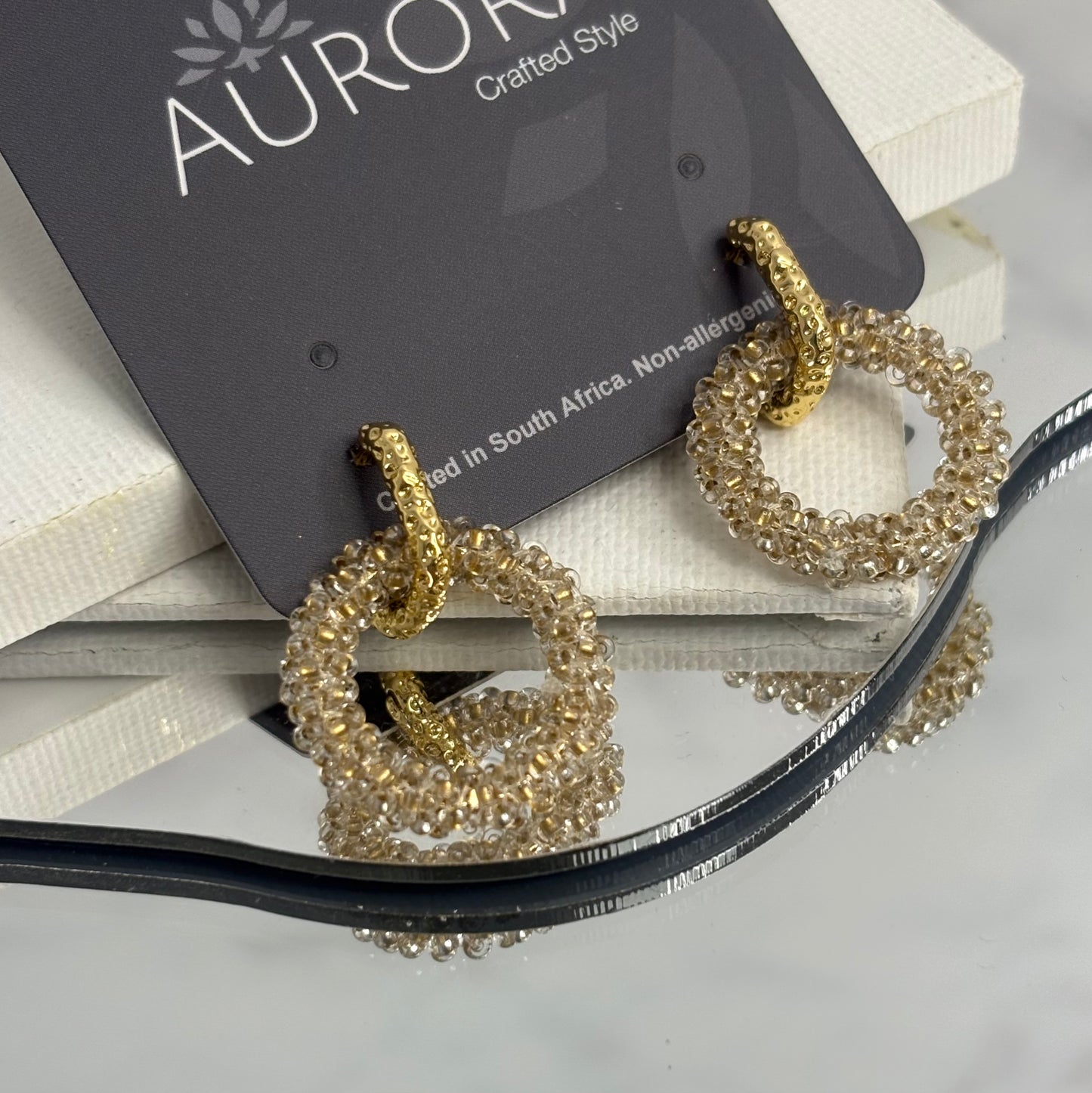 Aurora Crafted Style-Princess Drop in Demure Gold (Gold)-Earrings-Aurora Crafted Jewellery-