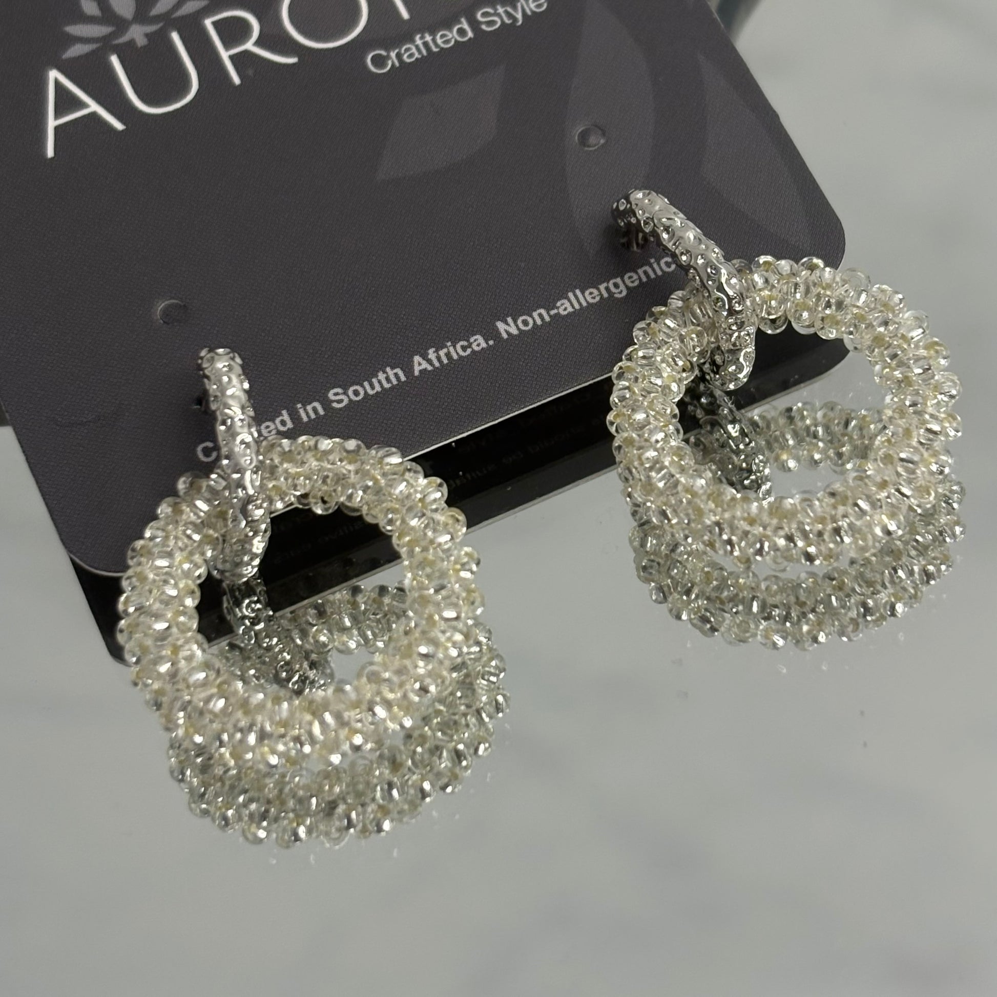 Aurora Crafted Style-Princess Drop in Demure Silver (Silver)-Earrings-Aurora Crafted Jewellery-