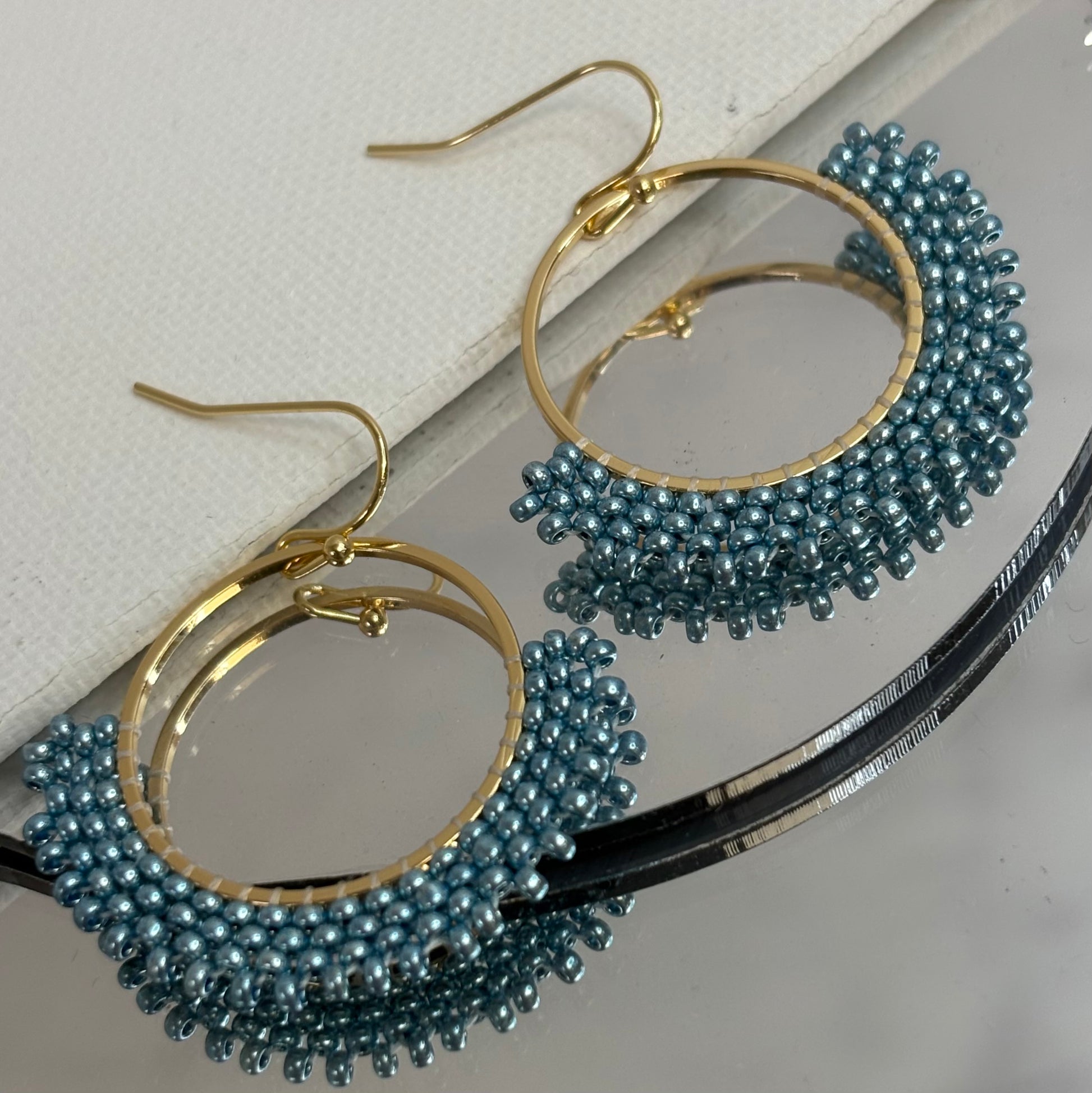 Aurora Crafted Style-Go-to Gal in Clear Sky (Gold)-Earrings-Aurora Crafted Jewellery-
