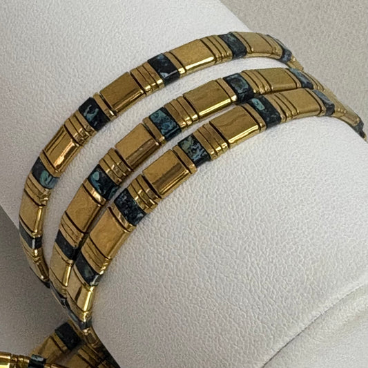 Aurora Crafted Style-Tila Bracelet Cleopatra Gold-BRACELETS-Aurora Crafted Jewellery-