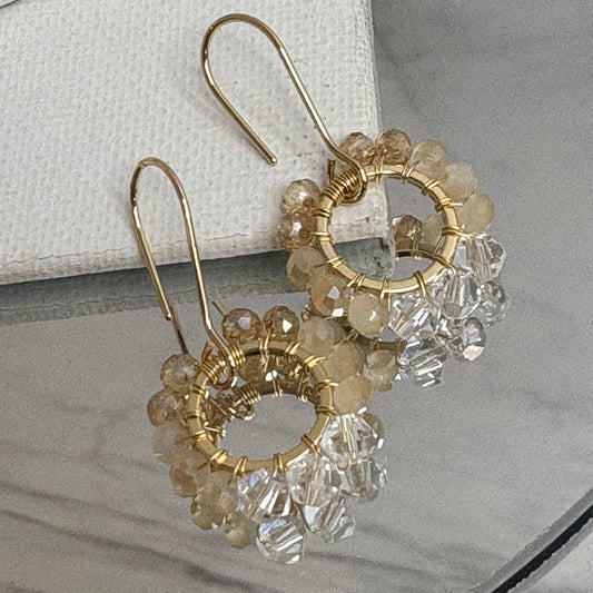 Aurora Crafted Style-Pretty Pop in Gold Ombre (Gold)-Earrings-Aurora Crafted Jewellery-