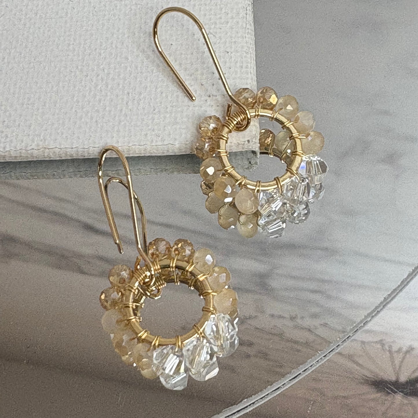 Aurora Crafted Style-Pretty Pop in Gold Ombre (Gold)-Earrings-Aurora Crafted Jewellery-
