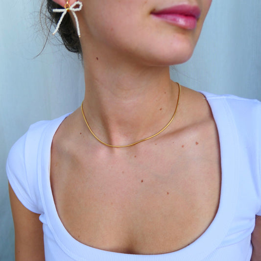 Aurora Crafted Style-Waterproof Snake Necklace (Gold)-NECKLACES-Aurora Crafted Style-