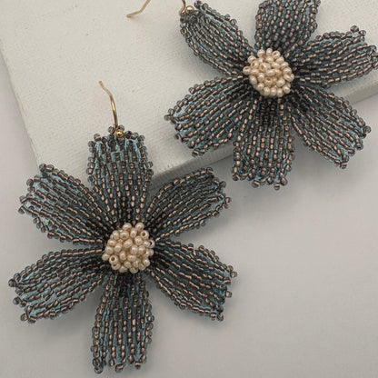 Aurora Crafted Style-Big Basic Bloom in Twilight (Gold)-Earrings-Aurora Crafted Jewellery-